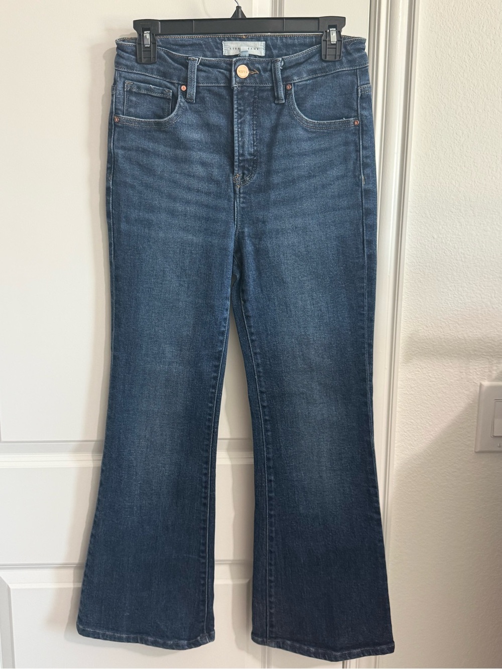 Risen Women's Dark Blue Flare Jeans - Classic Wide Leg